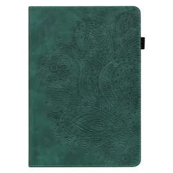 Floral Tree Tablet Case with Card Slots & Stylus Holder - 11.5 Inch for Honor Pad X9 (Green flower yx)