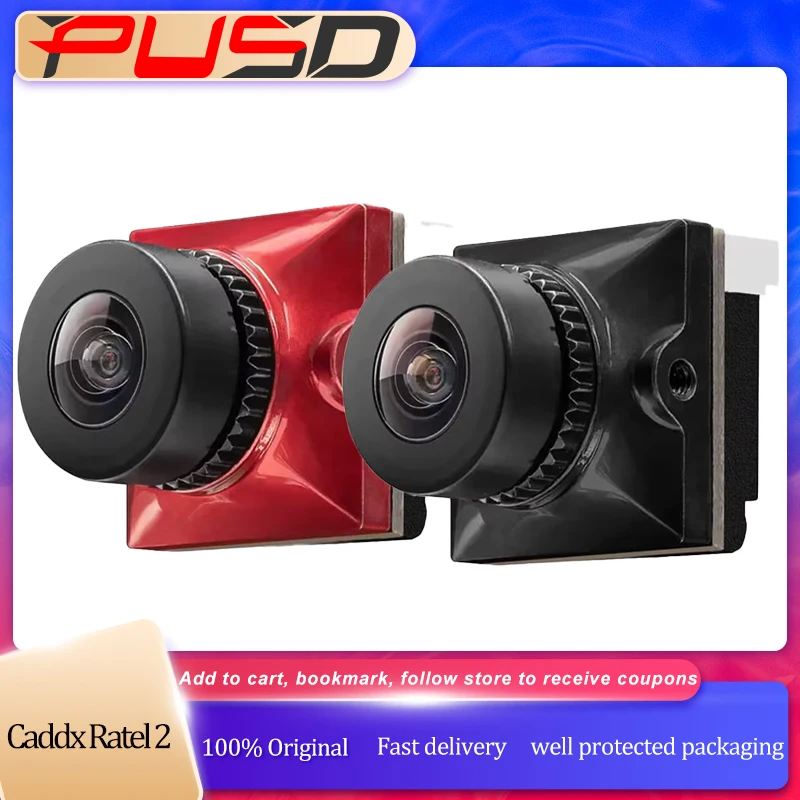 CADDX Ratel 2 Starlight Night Vision FPV Camera, 1200TVL 2.1mm Lens 4.5 ...