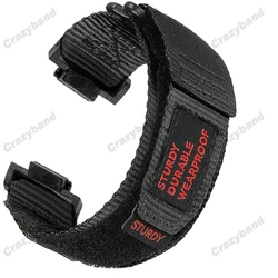 Premium 16mm Soft Nylon Watch Band Strap - Versatile Wrist Bracelet - Length 150mm (Black)