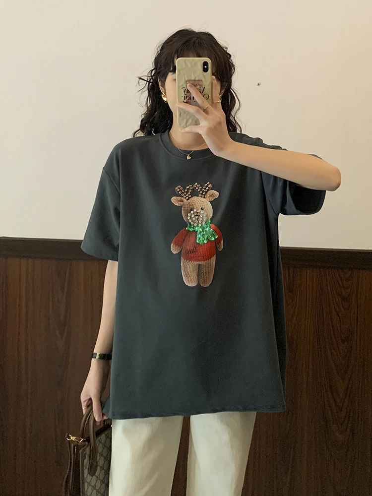 NuoChu 출산 청바지 베이지 슬림 스트레이트 레그 청바지 봄 가을 착용 아우터 편안한 신축성 있는 긴 바지