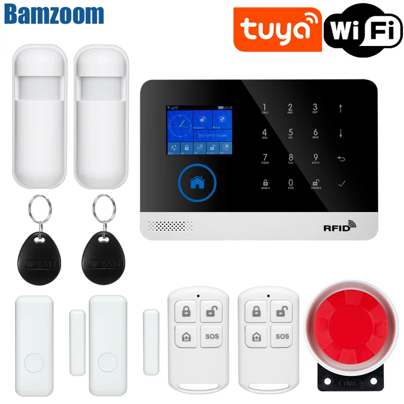Bulaned Kit De Sistema De Alarma De Seguridad Dial Automático GSM WiFi Sistema De Alarma