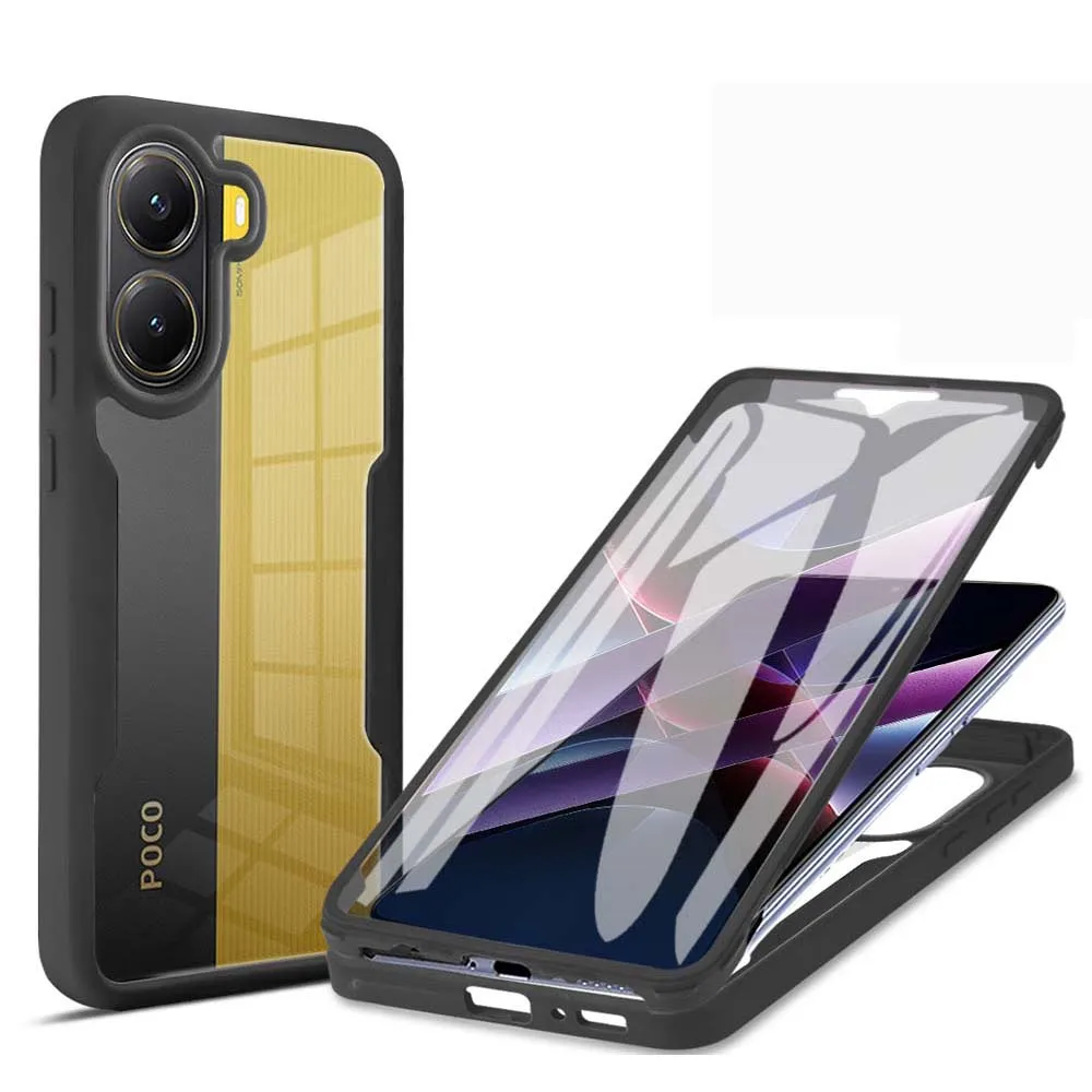360 Full Body Transparent Shockproof Phone Case and Screen Protector