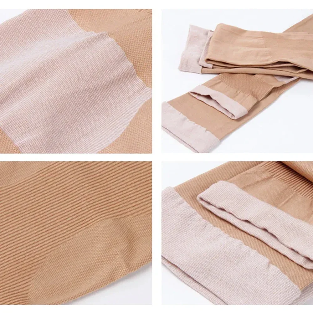 1Pair Support Open Toe Thigh High Compression Stockings for Men Women Sports Varicose Veins