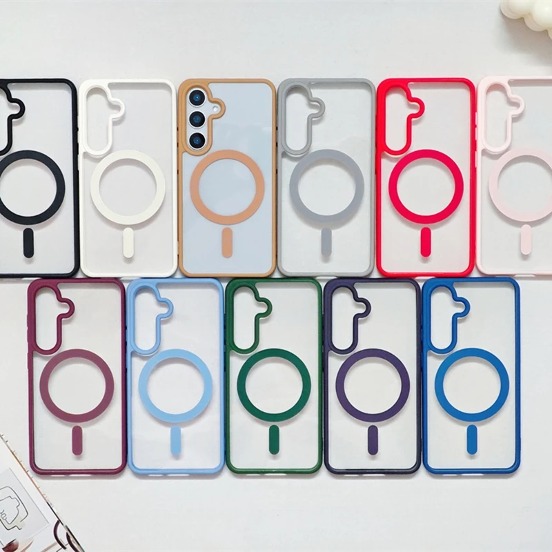 Luxury Transparent Acrylic Magnetic Clear Shockproof Ultra Slim Cover