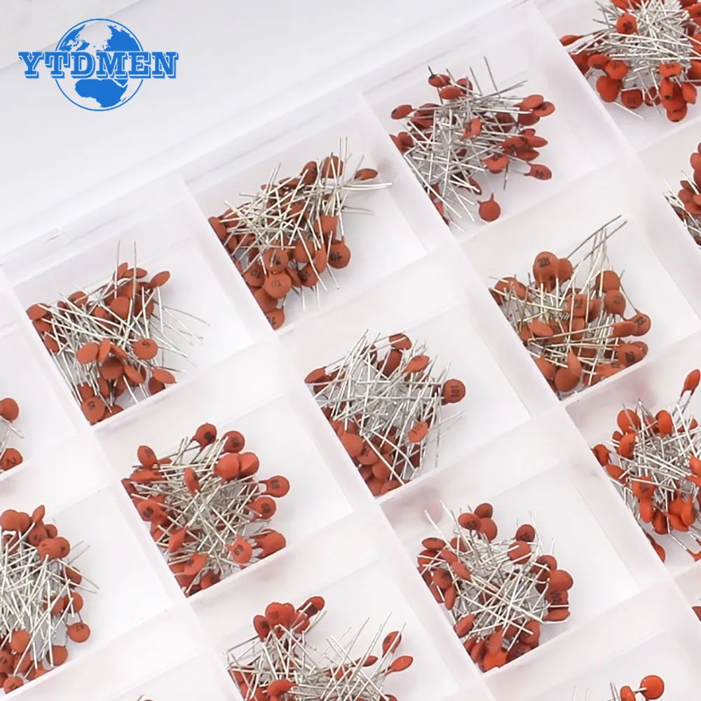 Ceramic Capacitor Variety Kit - 300/960pcs Assorted 2pF-0.1uF for DIY Electronics Projects