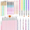 5/20Pcs Nail Art Brush Design Tip Painting Drawing Carving Dotting Pen Professional Nail Brushes Set Nail Art Manicure Tools 1