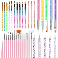 5/20Pcs Nail Art Brush Design Tip Painting Drawing Carving Dotting Pen Professional Nail Brushes Set Nail Art Manicure Tools 1