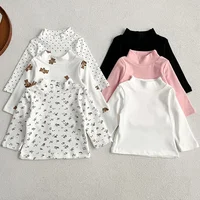 Autumn Winter Fashion Boy Baby Solid Turtleneck Long Sleeves Bottoming Shirt Girl Infant Warm Casual T-shirt Kid Tops Clothes 1