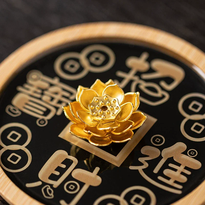 Lotus Incense Stick Holder, Ceramic Aromatic Burner Diffuser for Home Office Meditation Yoga, Chinese Style Decor Gift