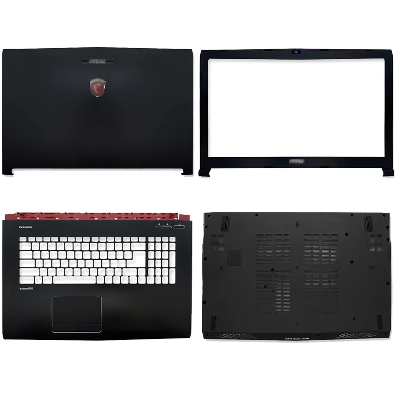 

Новинка, черная портативная задняя крышка для msi gp72 gl72 gl72m с ЖК-дисплеем/Передняя крышка/петли/Подставка для рук/Нижняя крышка