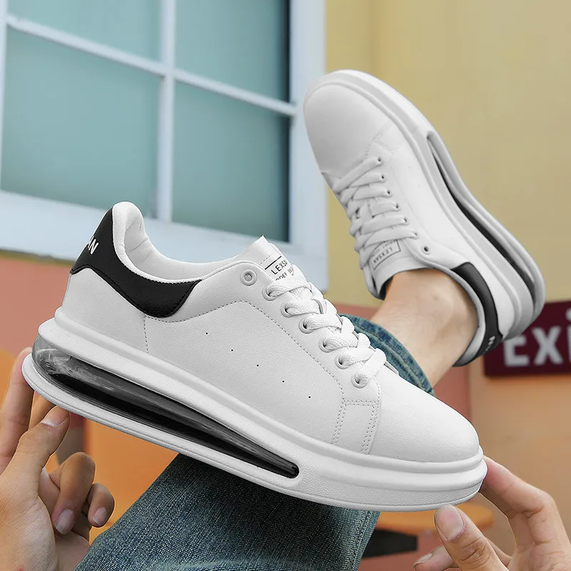 Men's sports shoes, women's fashionable sports shoes, vibration increasing lightweight and comfortable casual skateboardi