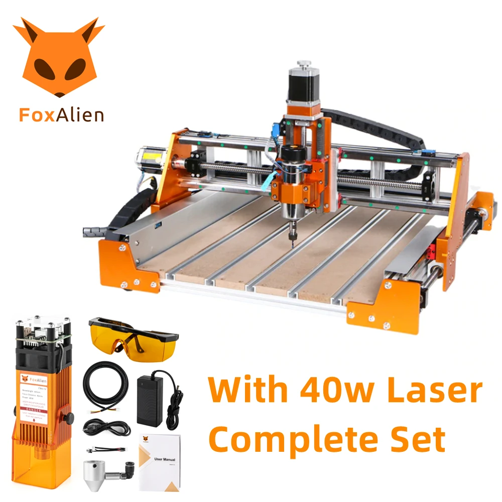 FoxAlienVastoCNCRouterwithLaserEngraverModule40wLaser400w