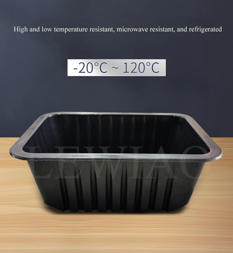 Description Picture 4 of item750ML Disposable Fruit Salad Lunch Box Plastic Food Container With Lid Stackable Microwave Oven Meal Preparation Lunch Box