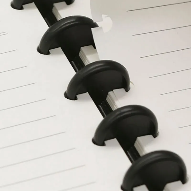 50pcs Plastic Disc Binding Discbound Notebook Mushroom Hole Planner Loose-Leaf Ring Book Buckle Hoop Office School Stationery