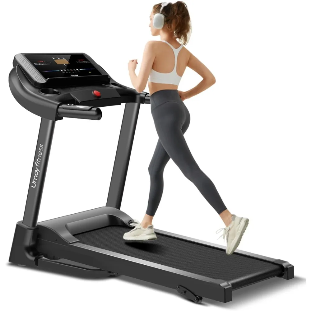 

2024 New Home Folding Incline Treadmill with Pulse Sensors, 3.0 HP Quiet Brushless, 8.7 MPH, 300 Lbs Capacity