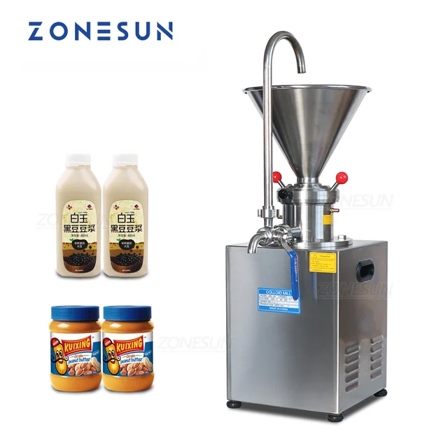 ZONESUN Colloid Grinder Machine for Peanut Butter, Chili Sauce, Black Bean Paste ZS-GM60 1