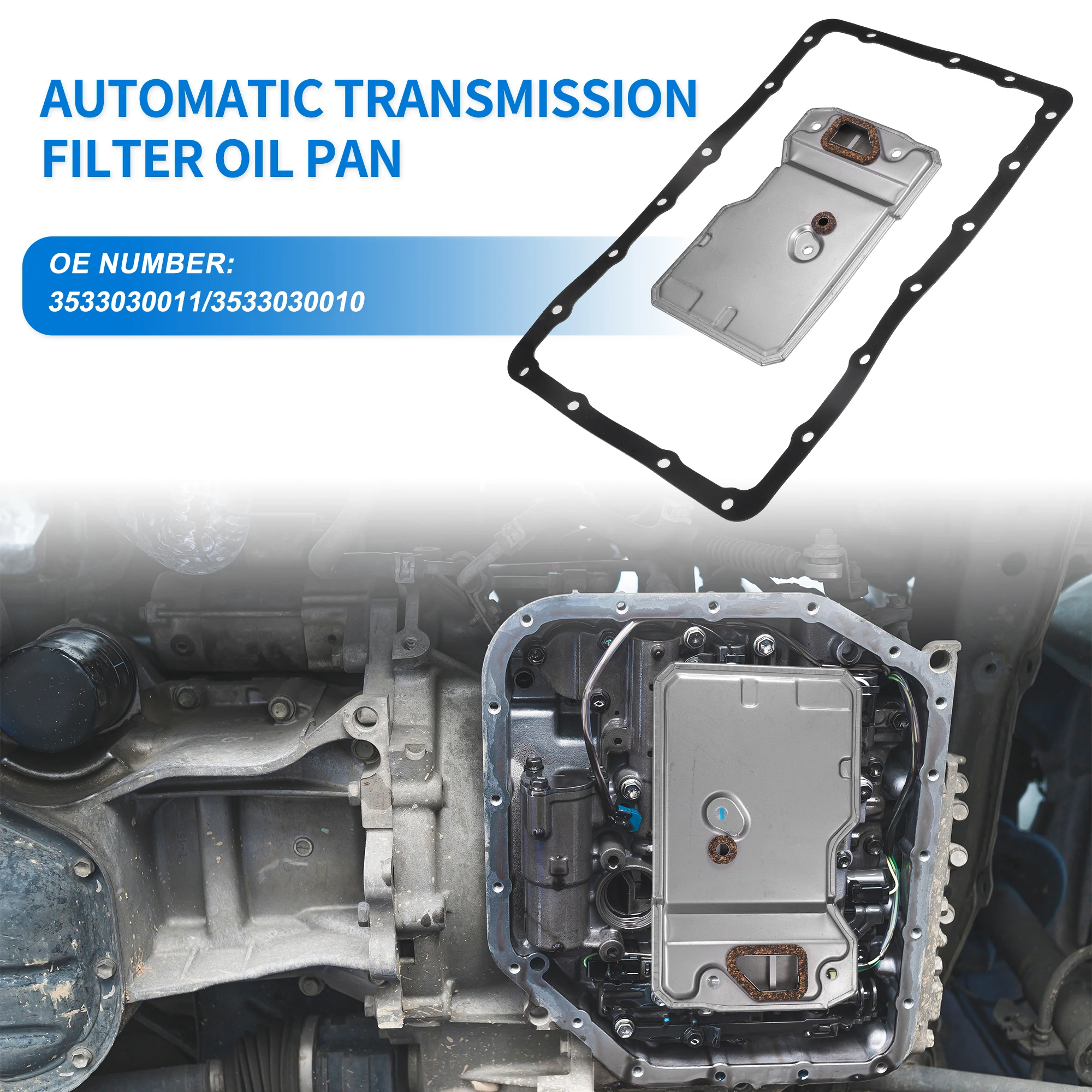 UXCELL Automatic Transmission Filter CVT Oil Cooler Filter Oil Pan Gasket Kit for Toyota Cressida 1989-1992 No.3533030011
