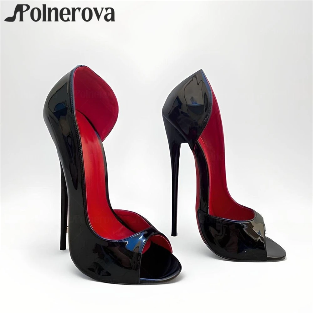 Décolleté peep toe vista laterale