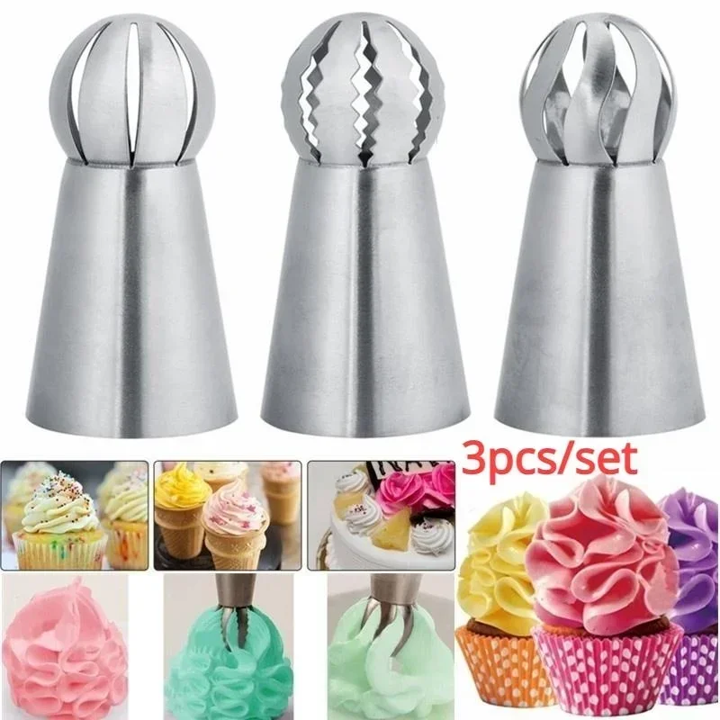 Pastry Nozzles Set Icing Piping Nozzle Tips Cake Decoration Tools Stainless Steel Ball cake decorating tip set cake icing nozzles baking nozzle set cake decorating nozzle set