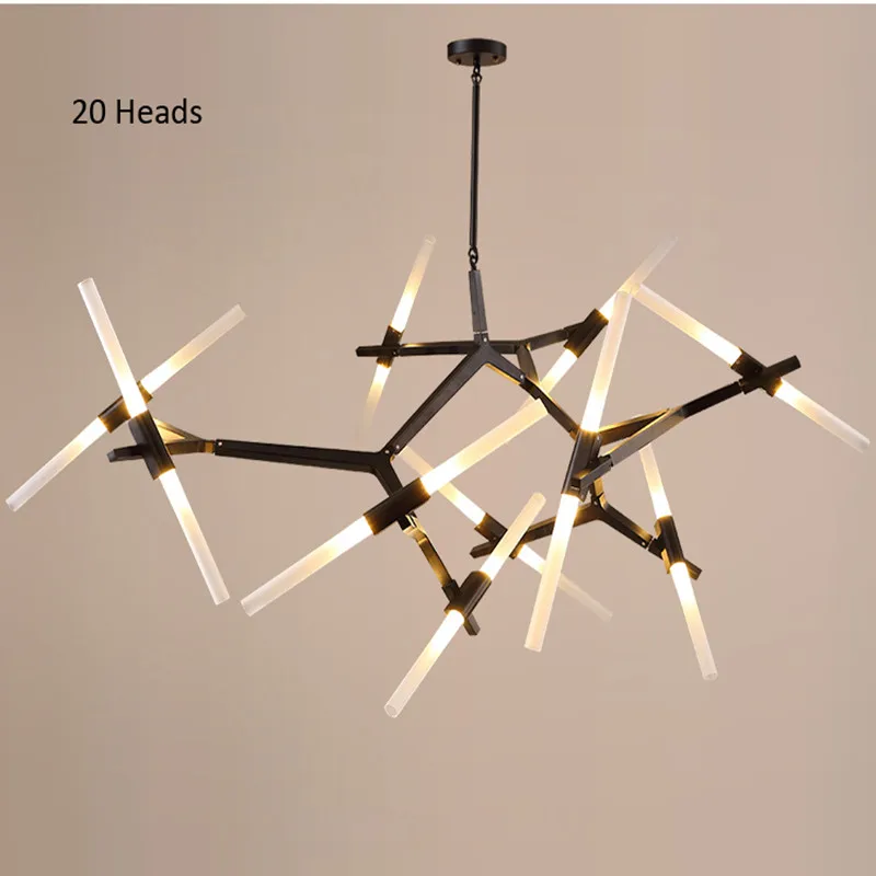 

Industrial Sputnik Pendant Lights Minimalist LOFT Retro Net Red Creative Tree Branch Chandelier Live Room Decor Led Hanging Lamp