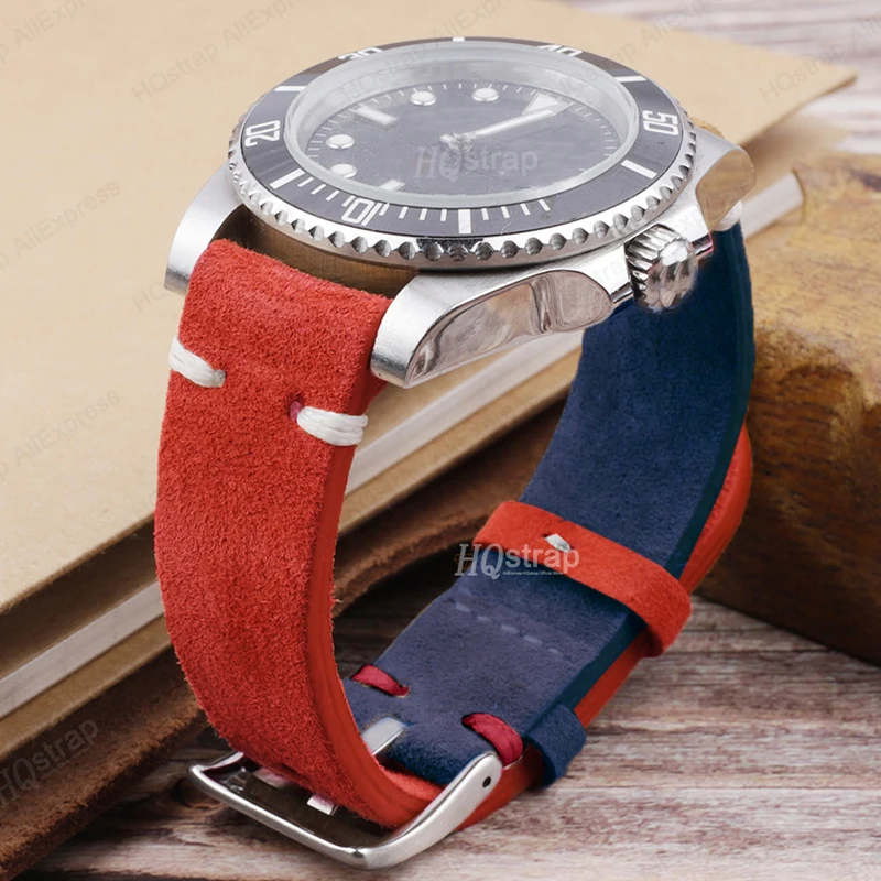 Vintage Suede Leather Quick Release Watch Strap - Sport Bracelet Replacement