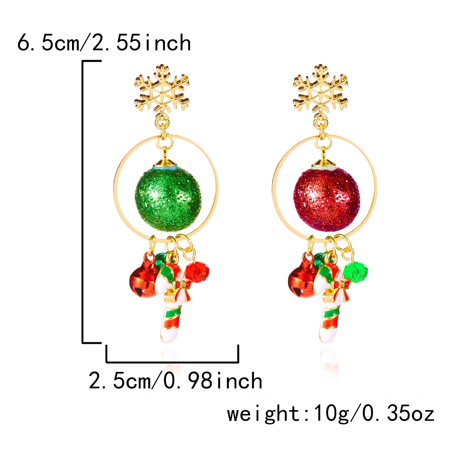 Weihnachten Schneeflocke Ohrringe für Frauen Mode Rot Grün Glocke Imitation Perle Lange Quaste Ohrringe Neue Jahr Party Schmuck Geschenk – Detail 8