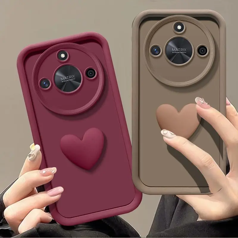 Cute 3D Love Heart Soft Silicone Phone Case