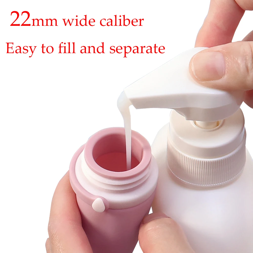 Refillable Bottle Refillable Plastic Bottles Plastic Lotion Bottle Portable Silicone Travel Bottle Cosmetic Storage Refillable Lotion Bottle Leakproof Shampoo Container Squeeze Tube Empty