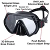 Adult  Free Diving Mask Single Lens with Tempered Glass Lenses,HD Wide View, Antifog Spray,Black,Camouflage 4