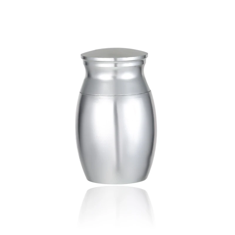 Mini Silver Pet Urn Dog Cat Birds Mouse Cremation Ashes Urn Keepsake Casket Storage Tank Feather Butterfly Pets Memorials