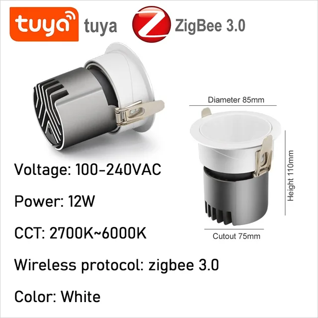 12W White Zigbee