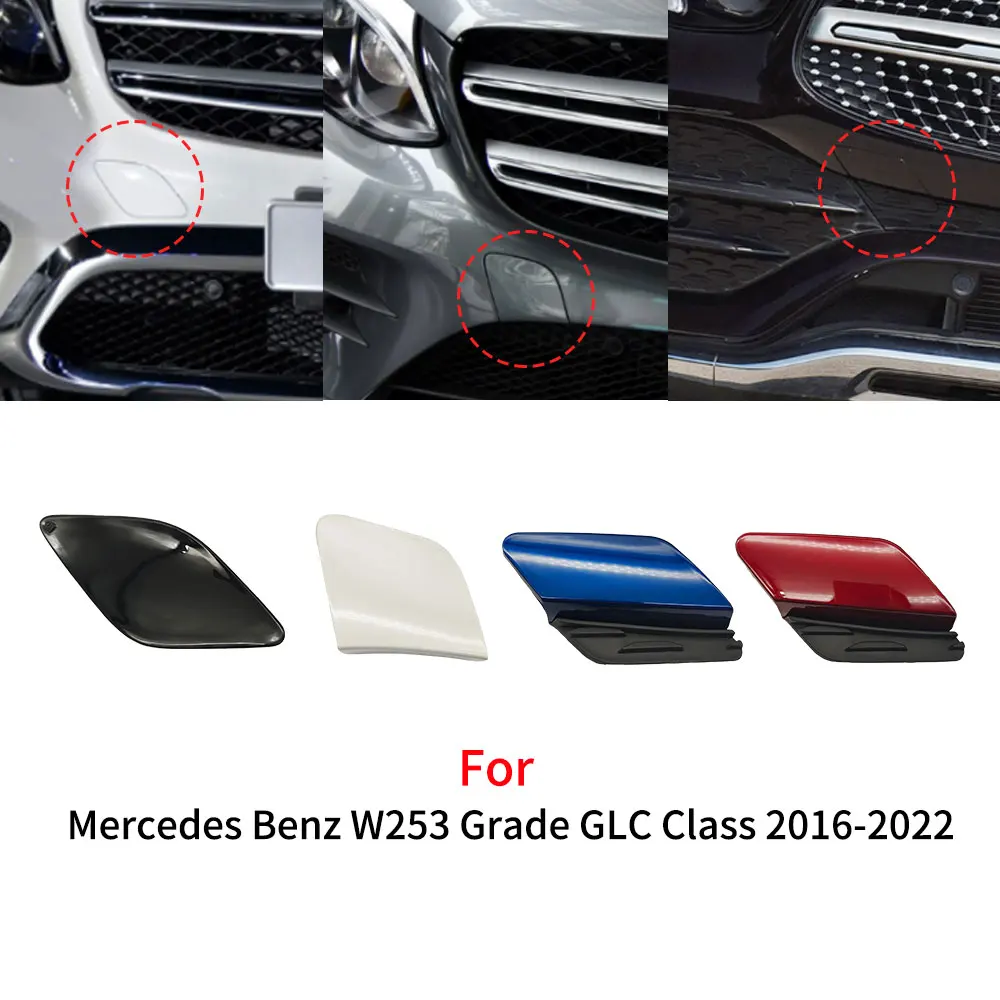 For Mercedes GLC Claass Black Car Front Bumper Tow Hook Cover Cap Towing Eye Accessories For Benz W253-GLC260 GLC300