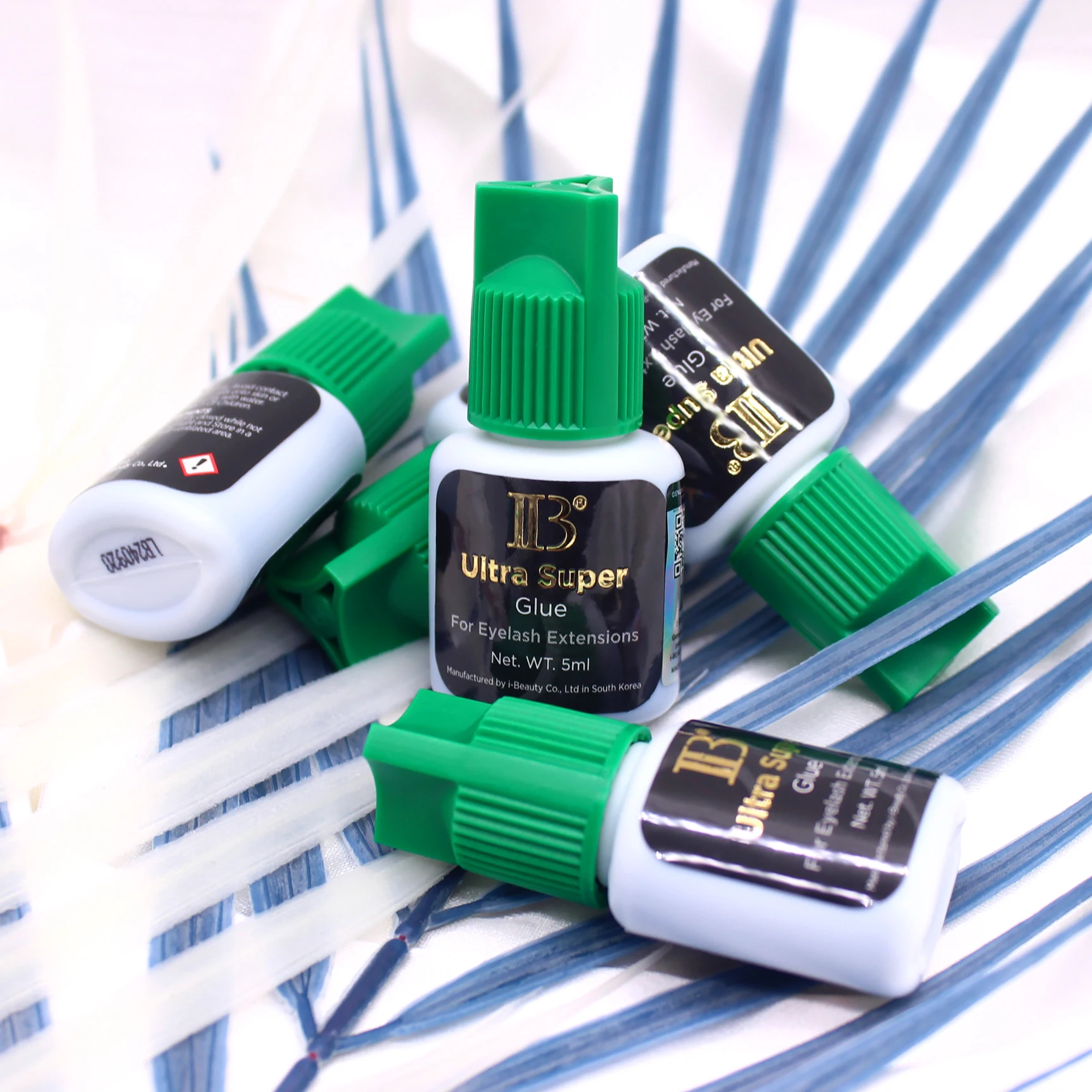 5 Bottles 5ml Eyelash Glue Korea IBeauty Ultra Fast Drying IB Green Cap Lash Glue Makeup Tools Beauty Shop eyelash glue