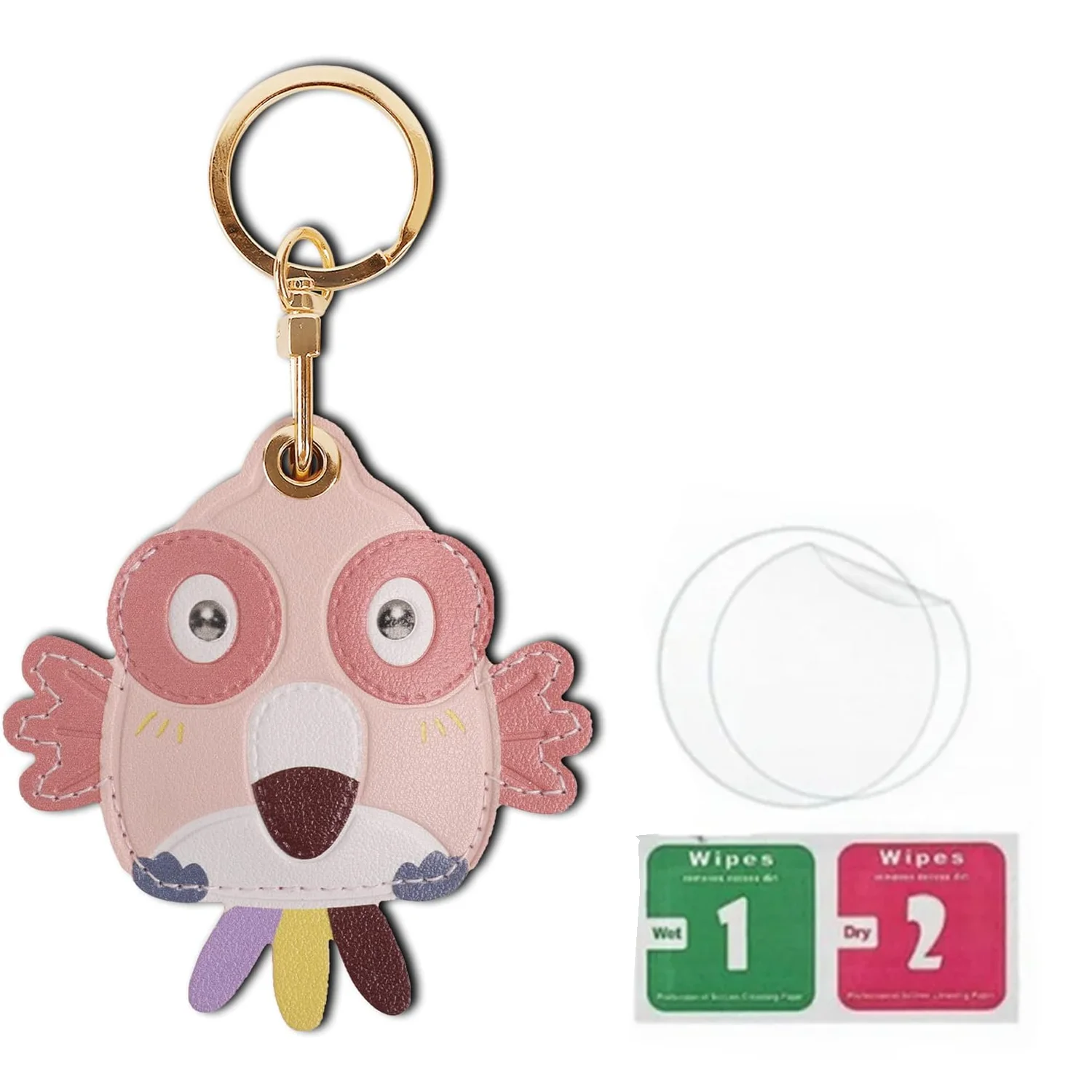 Premium Leather Keychain with Braided Rope - Protective Cover and Anti-Scratch Design