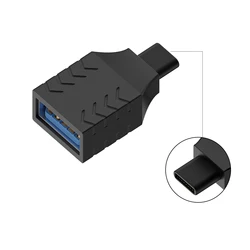 High - Speed USB C to USB 3.1 Adapter - Type C Male to USB A Female All - Plastic OTG Connector for Fast Data Transfer and Charging (C to USB)