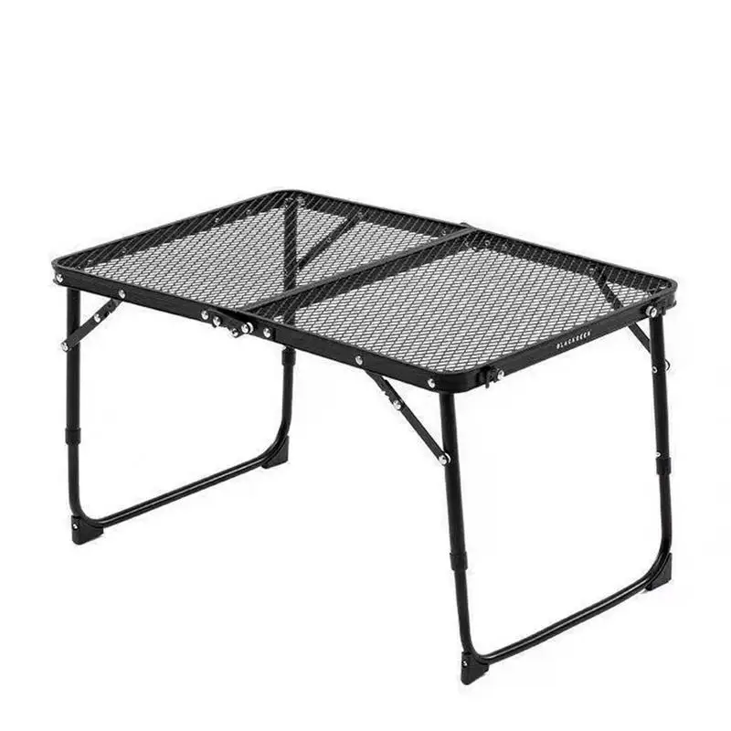 

Folding Grill Table Metal Mesh Camping Table Light Weight Outdoor Cooking Table Portable Picnic Table With Mesh Desktop Camp