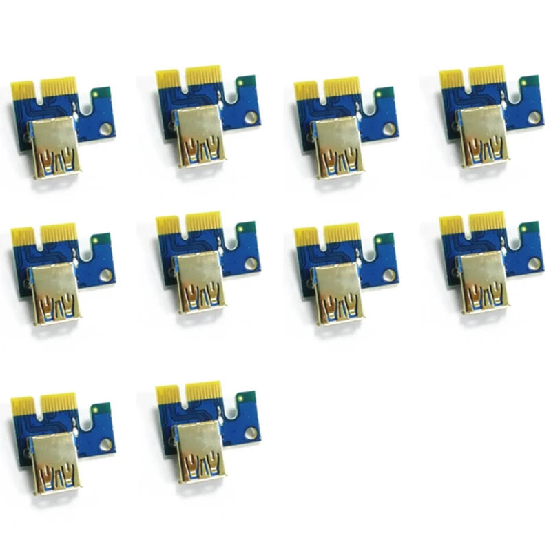 

10 Pcs USB3.0 To Pci-E 1X Adapter Card To Pci Golden Finger PCI-E 1Xto16x Adapter Card Graphics Extension Cable