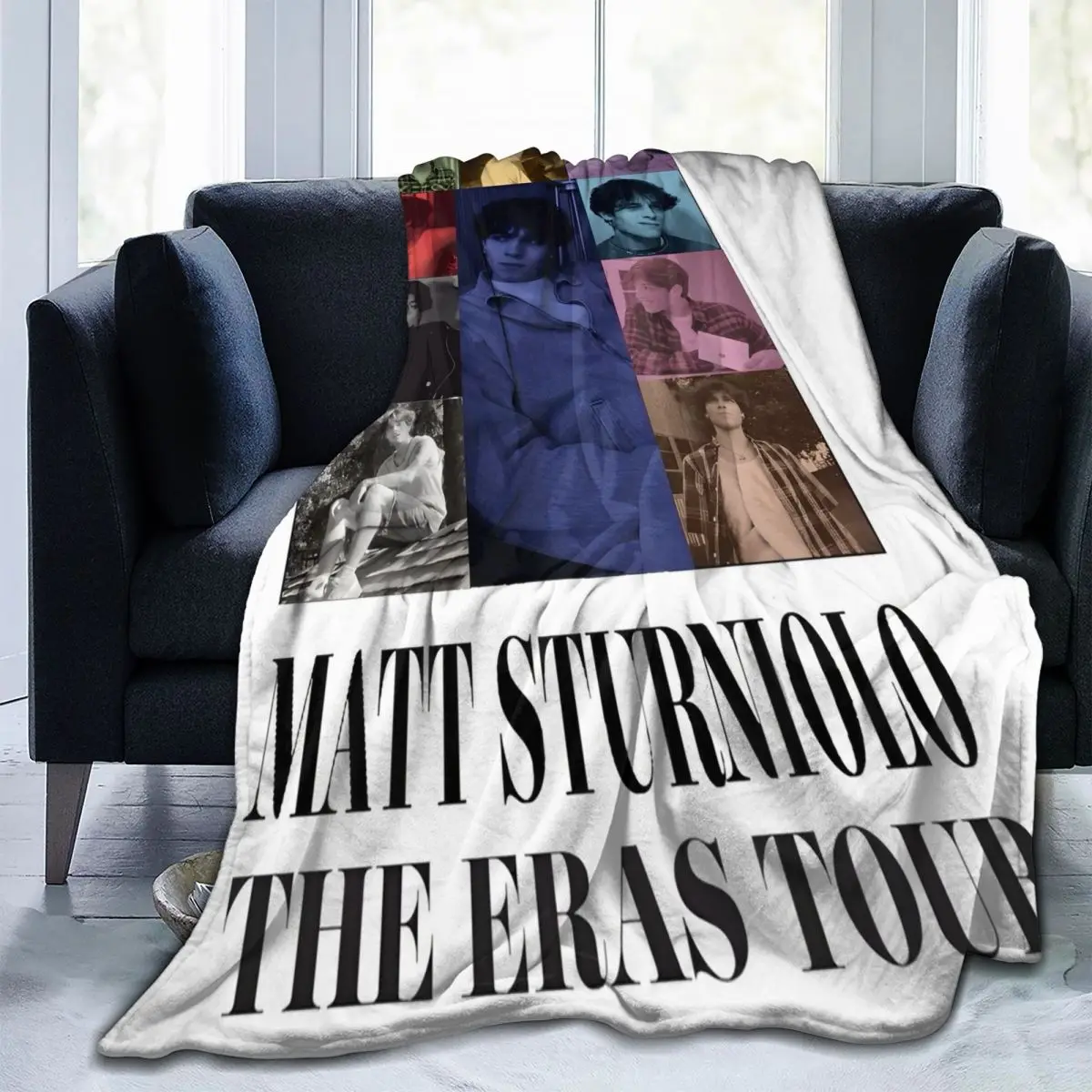 Sturniolo Triplets Flannel Blanket Matt Eras Tour Poster Warm Soft Bedding Throws for Outdoor Office Bedspread Sofa Bed Cover 3