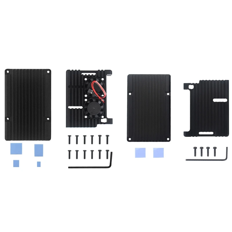 

Металлический корпус, рассеивание тепла, 2 вентилятора для радиатора Raspberry 4, простая съемная крышка