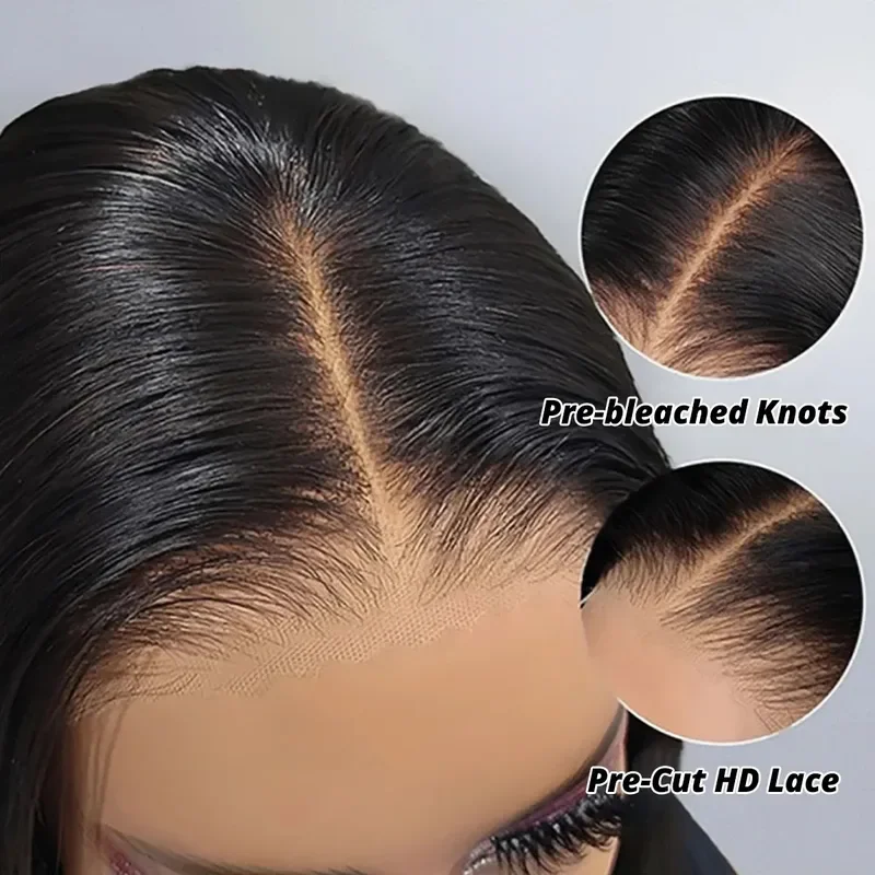 Glueless 5x5 13x6 Pre Cut Lace Closure Wig Human Hair Brazilian Ready to Wear Body Wave Transparrent Lace Front Wigs Pre Plucked