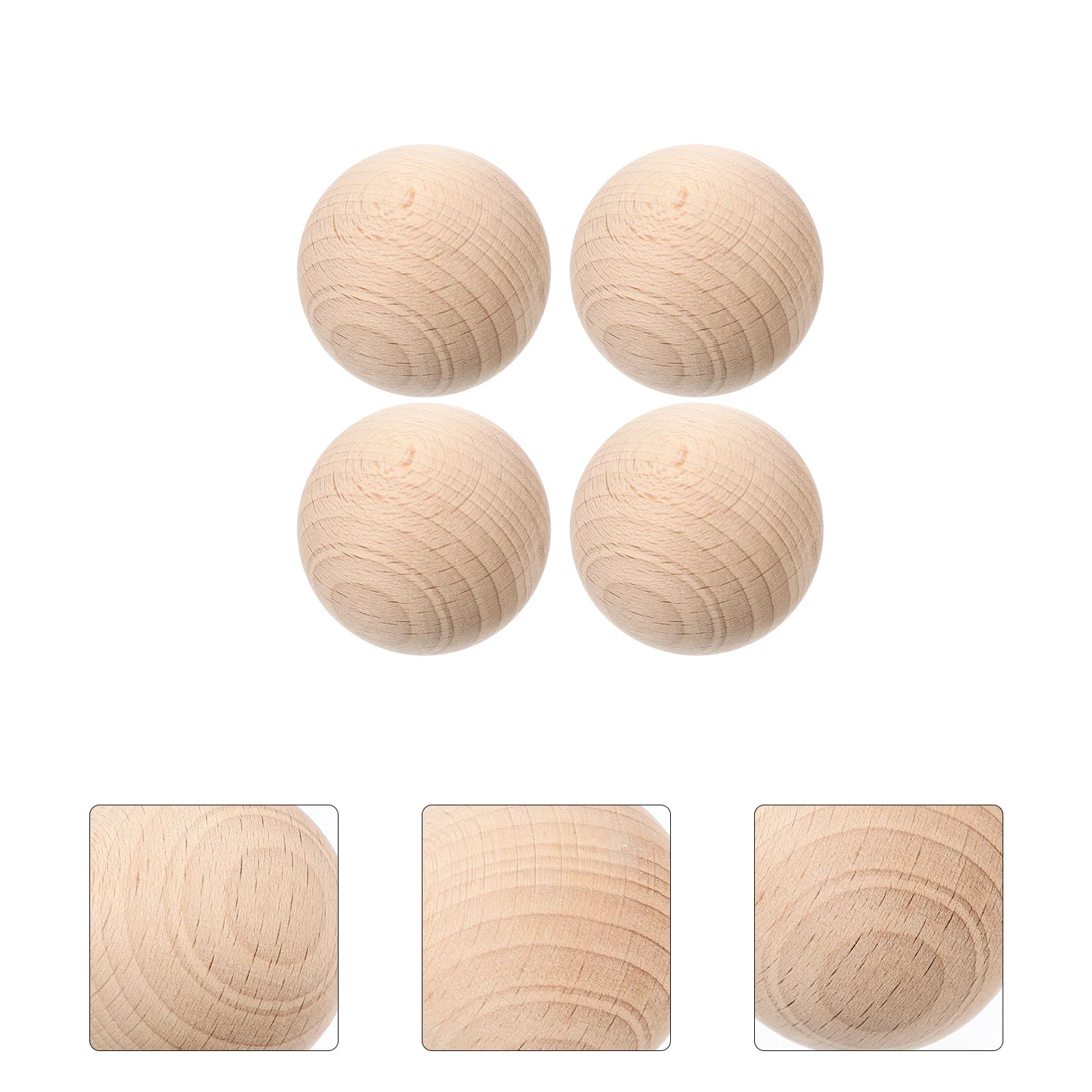 4Pcs Wood Sports Bocce Portable Rolling Bocce Wood Bocce Toys Outdoor Yard Bocce Balls Kids Balls