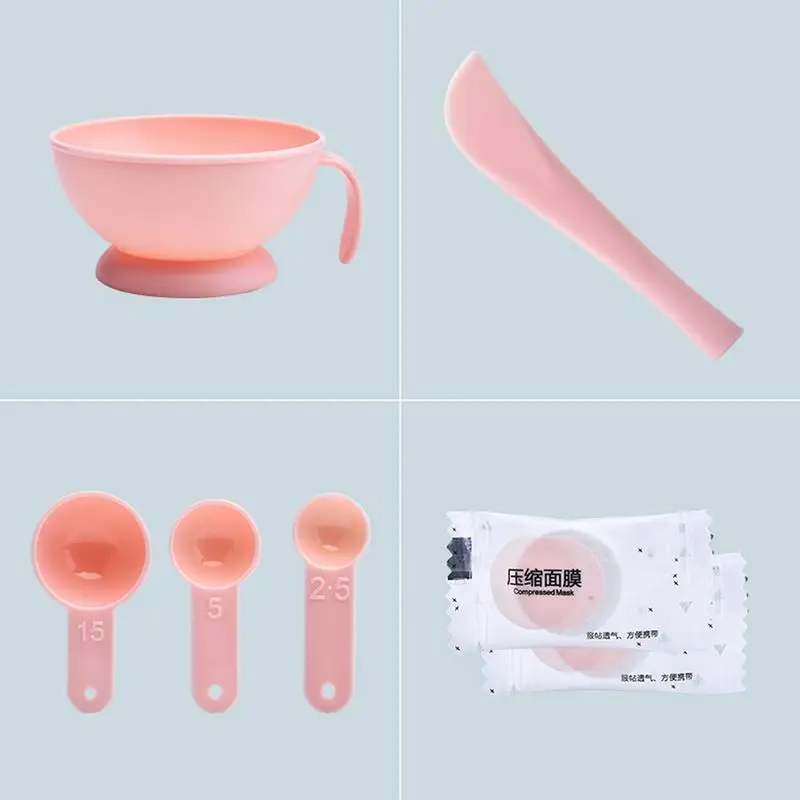페이스 마스크 보울 세트 DIY 페이셜 뷰티 화장품 페이스 마스크 믹싱 도구, 혼합 교반 주걱 스틱 측정 스푼 키트