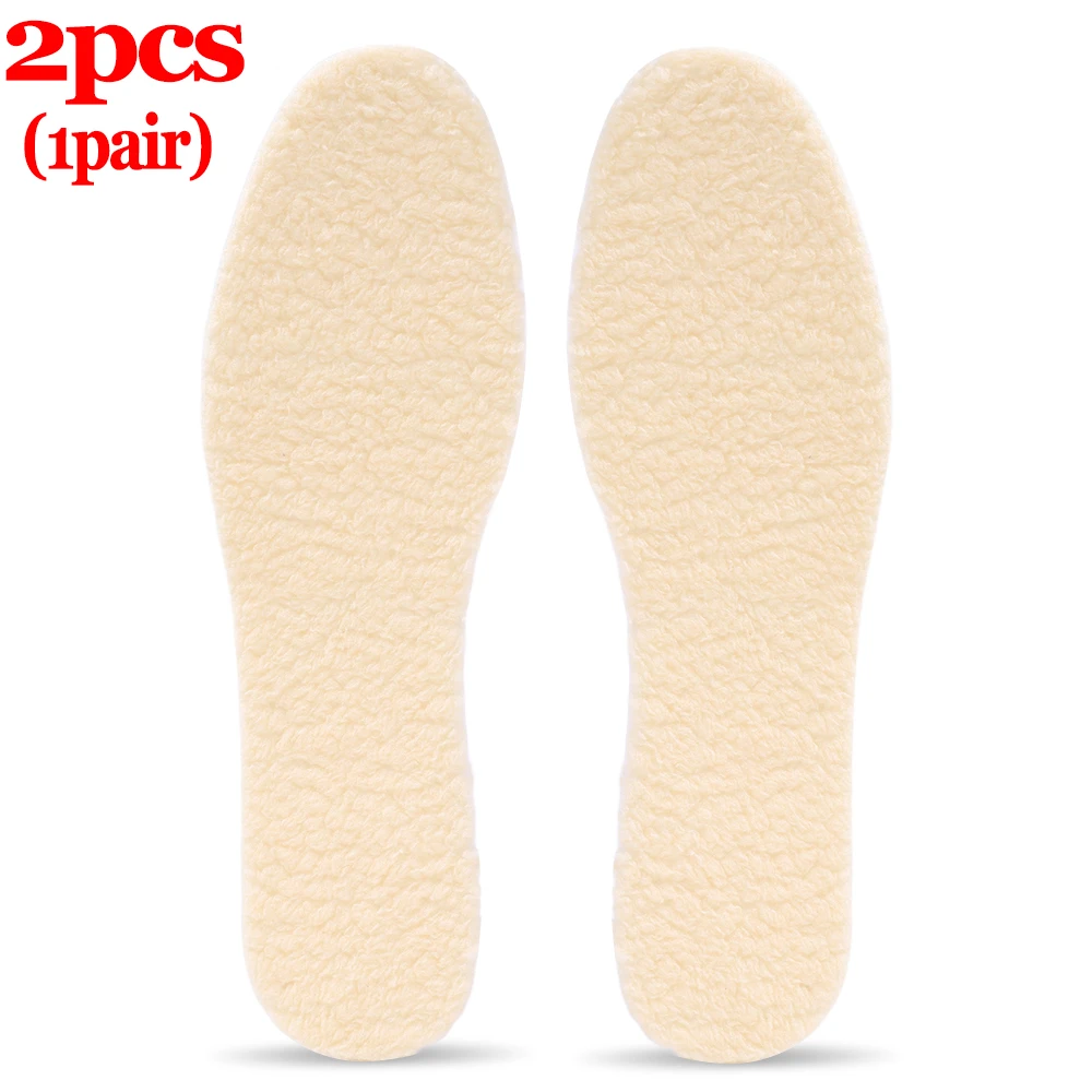 1/2 paar Verdicken Einlegesohlen Winter Plüsch Lamm Wolle Kalt-beweis Warme Männer Frauen Schnee Stiefel Fuß Pad weiche Maßgeschneiderte Einlegesohle_voghion.com
