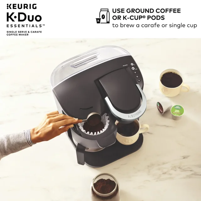 Keurig K-Duo Essentials Single Serve K-Cup Pod & Carafe Coffee Maker, Black