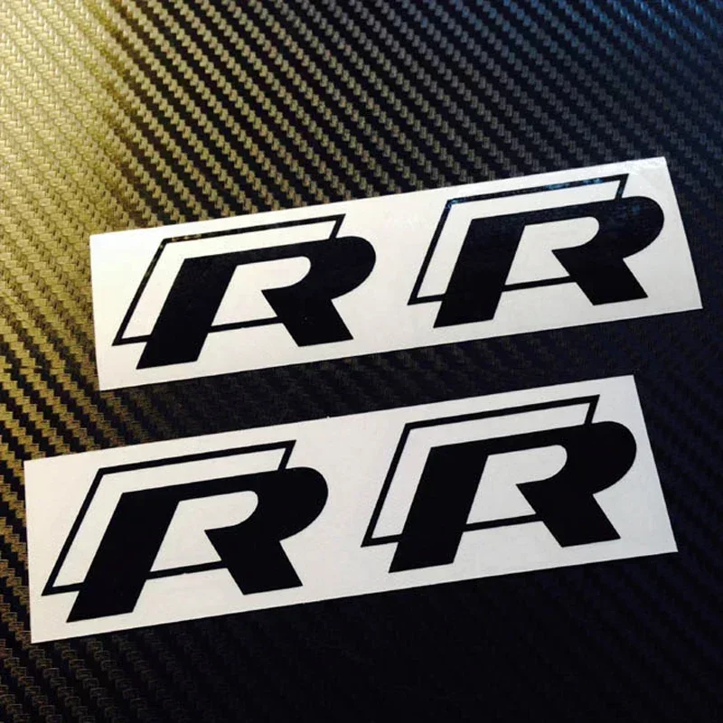 폭스바겐 VW 뉴 R R 라인 GTI 배지 골프 제타 파사트 폴로용 자동차 브레이크 캘리퍼 스티커 휠 레이싱 장식 데칼 4개