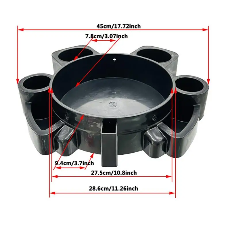 Car Wash Roller Sitting Mobile Car Washing Bucket Store with 5 Wheels Heavy Duty Washing Tools Easy Push Bucket Trolley with