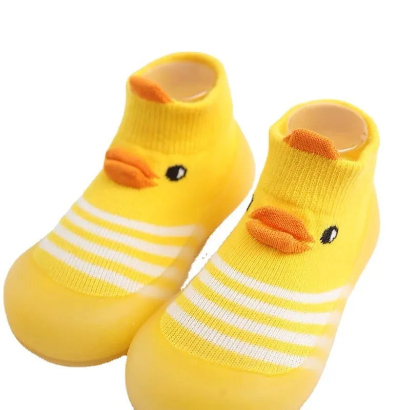 Soft Baby Walking Shoes Baby First Walkers Floor Socks Shoes Cartoon Children's Socks Shoes Anti Slip Rubber Sole