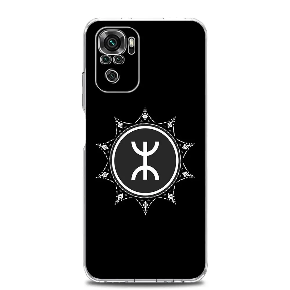 Clear Phone Case with Amazigh Berber Flag Design