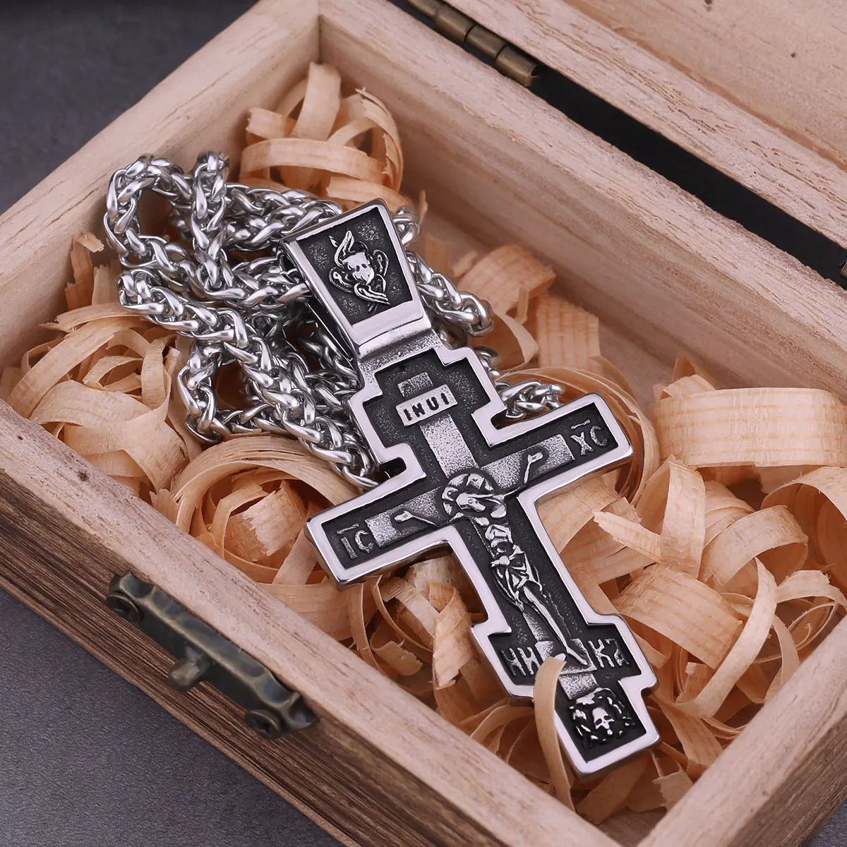 Religion Cross Jesus Pendant Eastern Orthodox Church Crucifix