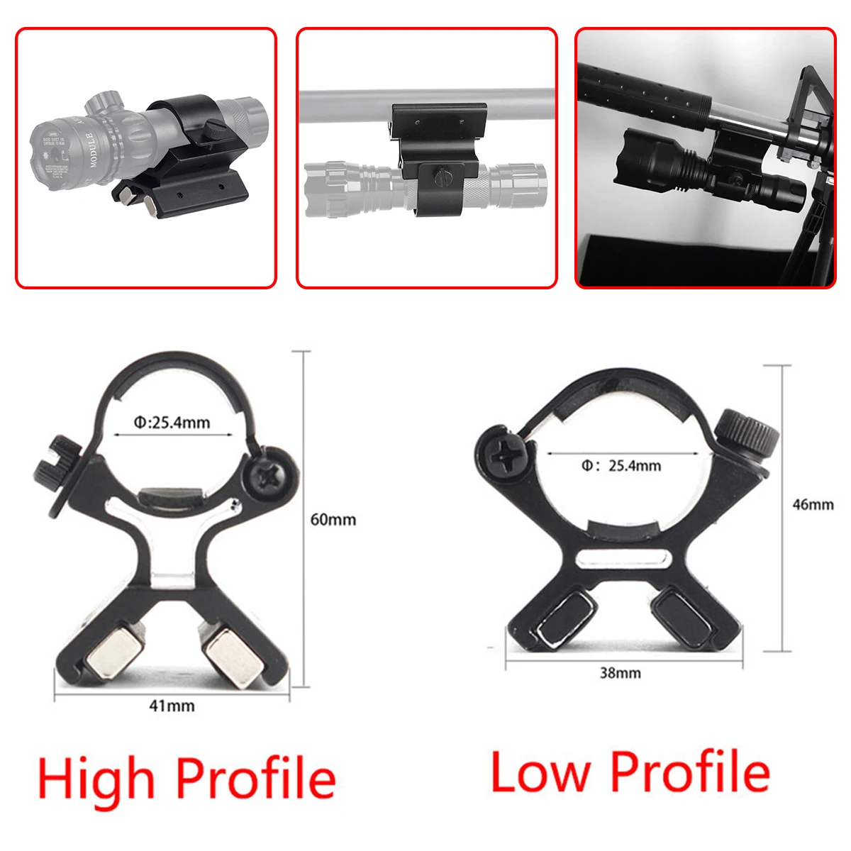 Rifle Scope Mount Scope Mount Adapter Flashlight Scope Mount Weapon Flashlight Mount Flashlight Mount Magnetic Concealment Mount Magnetic Scope Gun Mount Magnet Flashlights Mount Strong X Holder Led Riflescope Laser Torch Lanterna Bracket Bike Hunting